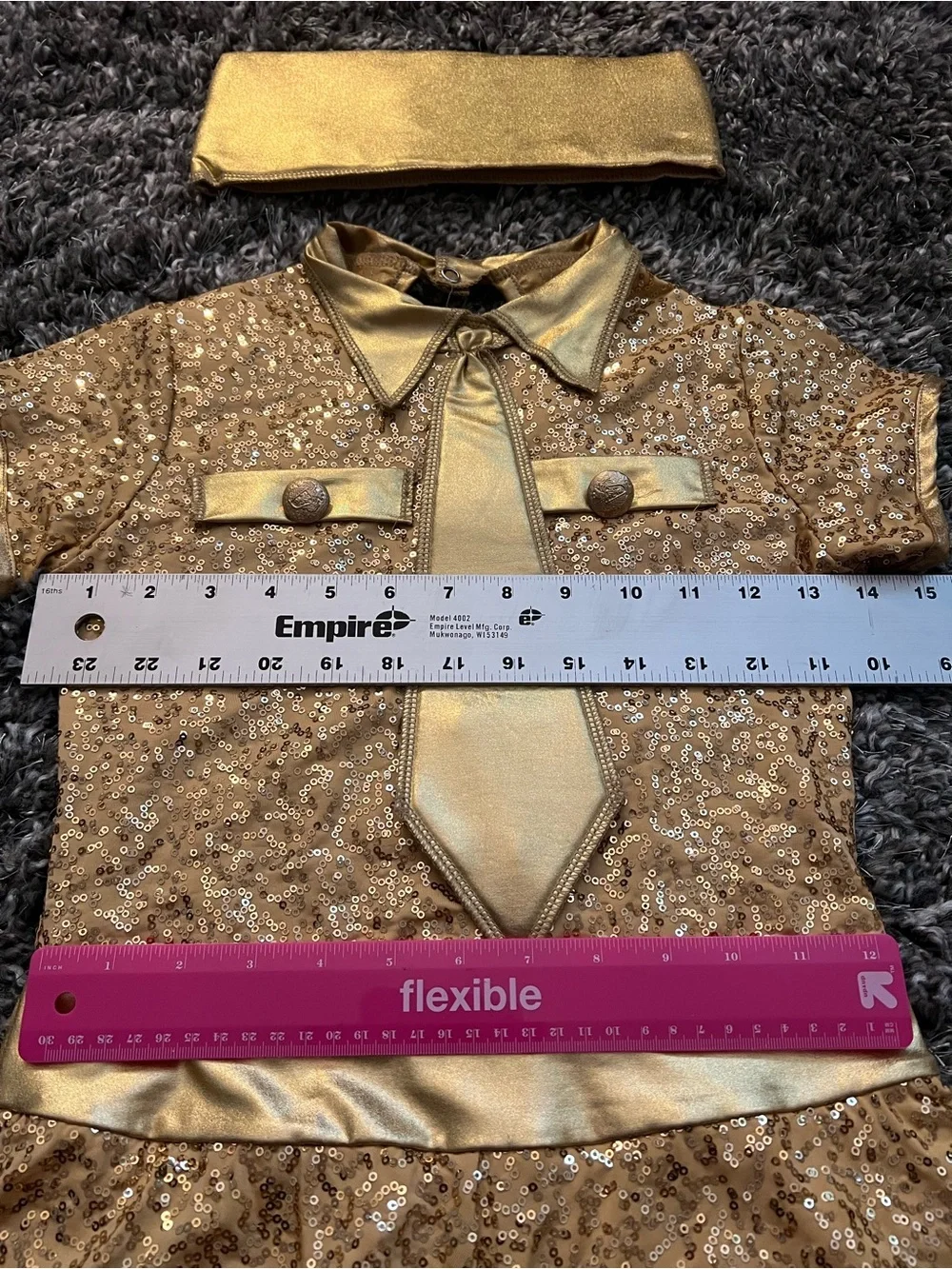 Gold Sequin Boogie Woogie Bugle Boy Dance Romper